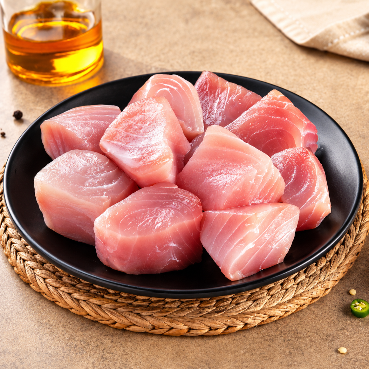 Premium Vanjaram Cubes (Seer Fish)